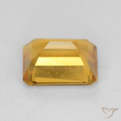 Citrine Orange-or naturelle Octogone / coupe Émeraude, 1.57 ct, VVS-VS