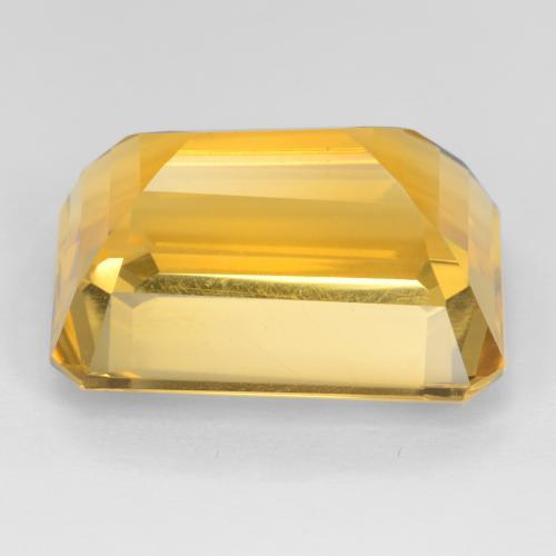 Citrine doré naturelle taille émeraude, 17,53 ct, VVS-VS