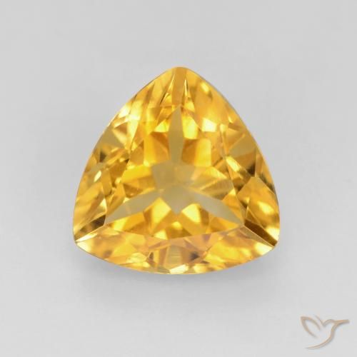 Citrine Or moyen naturelle Trillion, 1.46 ct, VVS-VS