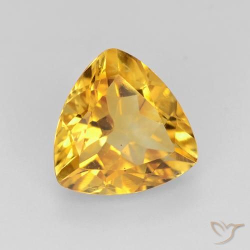 Citrine Or moyen naturelle Trillion, 1.46 ct, VVS-VS