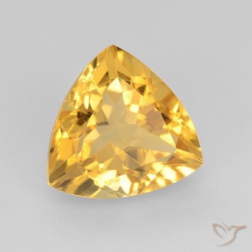 Citrine Doré vif naturelle Trillion, 1.72 ct, VVS-VS