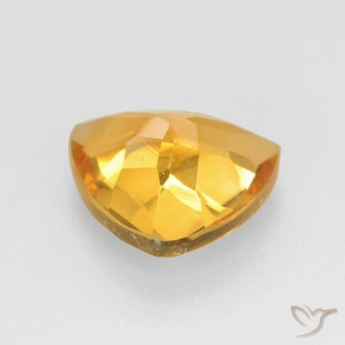 Citrine Orange-or moyen-léger naturelle Trillion, 1.28 ct, VVS-VS
