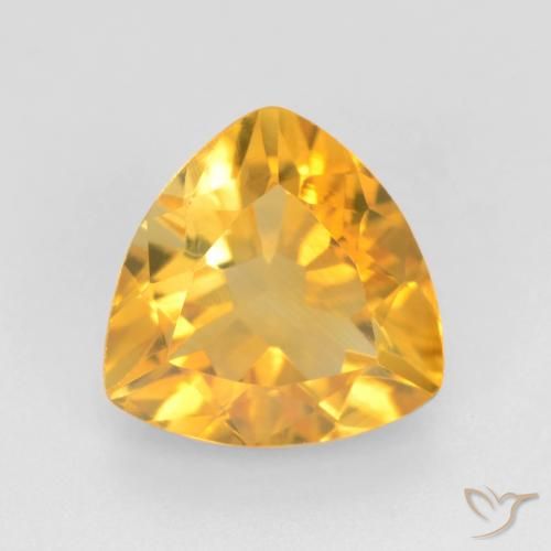 Citrine Doré foncé naturelle Trillion, 1.41 ct, VVS-VS