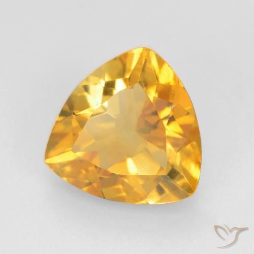 Citrine Doré foncé naturelle Trillion, 1.41 ct, VVS-VS