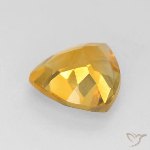Citrine Doré foncé naturelle Trillion, 1.41 ct, VVS-VS