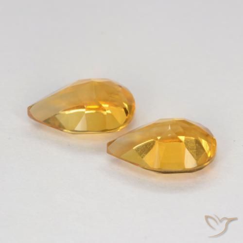 Shop natural 1.18ct Orange doré profond Citrine gems, En forme de poire, from Brésil at GemSelect. In stock, global shipping!
