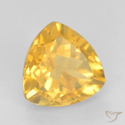 Citrine Doré vif naturelle Trillion, 1.79 ct, VVS-VS