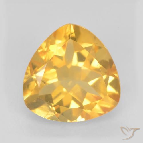 1.65ct Naturel Or moyen Citrine, Trillion, VVS-VS