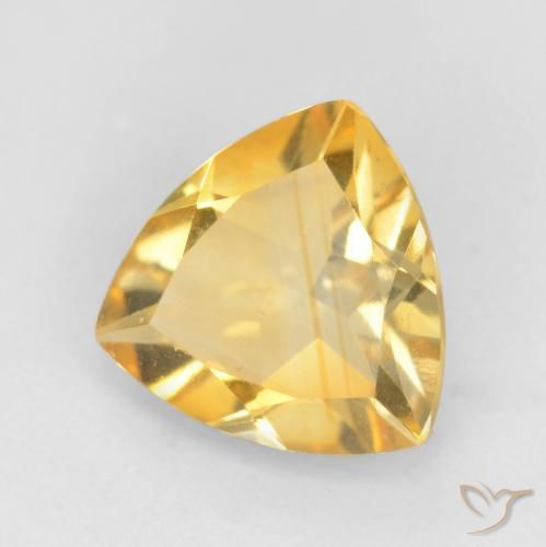 Citrine Or naturelle Trillion, 1.22 ct, VVS-VS