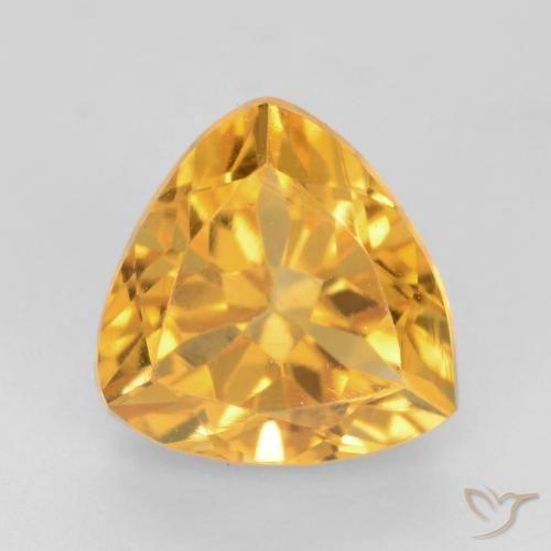 Citrine Orange Doré naturelle Trillion, 1.65 ct, VVS-VS