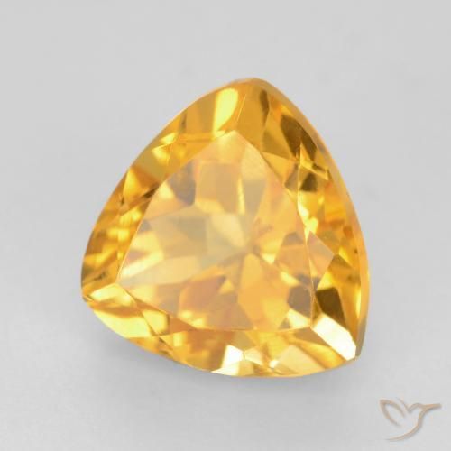 Citrine Orange Doré naturelle Trillion, 1.65 ct, VVS-VS