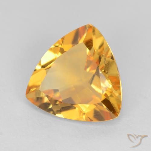 Citrine Orange-or naturelle Trillion, 1.97 ct, VVS-VS
