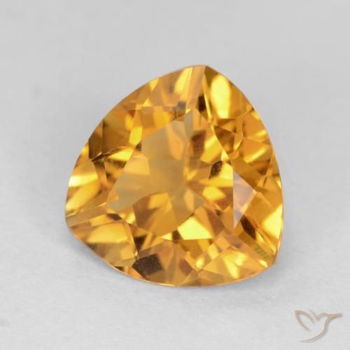 Citrine Doré foncé naturelle Trillion, 1.72 ct, VVS-VS