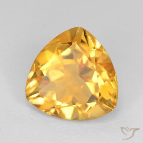 Citrine Orange doré profond naturelle Trillion, 2.34 ct, VVS-VS