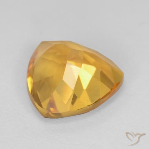 Citrine Orange doré profond naturelle Trillion, 2.34 ct, VVS-VS