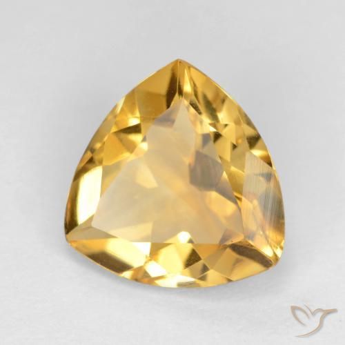 Citrine Doré moyen-léger naturelle Trillion, 1.75 ct, VVS-VS