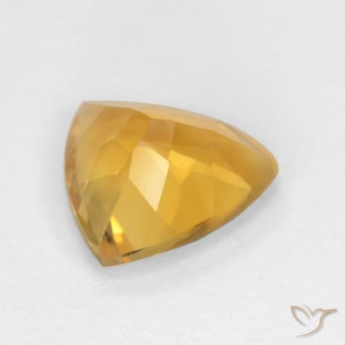 Citrine Doré foncé naturelle Trillion, 1.39 ct, VS