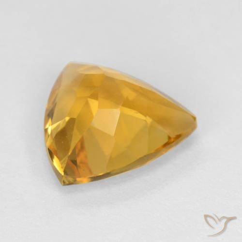 Citrine Orange doré profond naturelle Trillion, 2.03 ct, VVS-VS