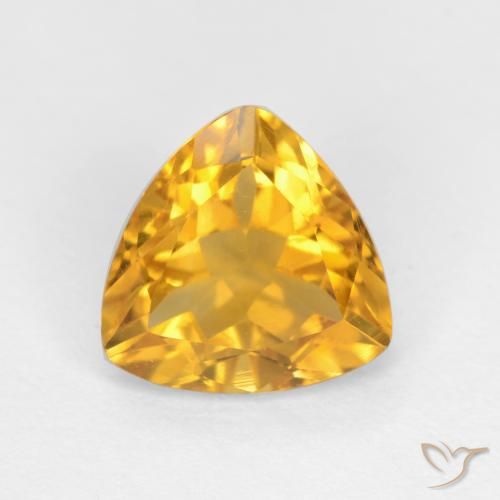 1.50ct Naturel Orange doré profond Citrine, Trillion, VVS-VS