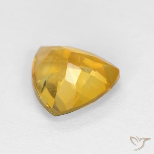 Citrine Orange doré profond naturelle Trillion, 1.50 ct, VVS-VS