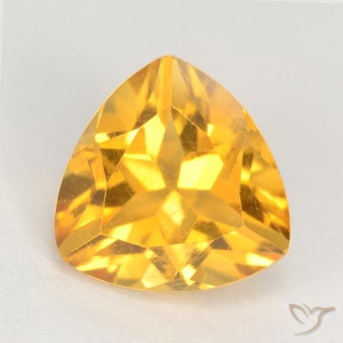 Citrine Doré moyen naturelle Trillion, 1.31 ct, VS