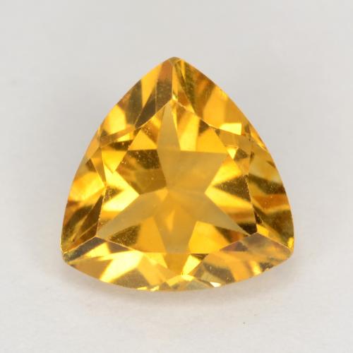 Citrine Doré foncé naturelle Trillion, 1.01 ct, VS