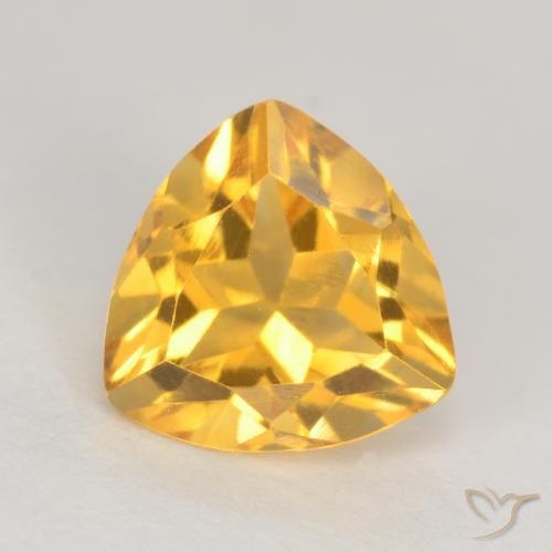 Citrine doré naturelle trillion, 1,10 ct, VS