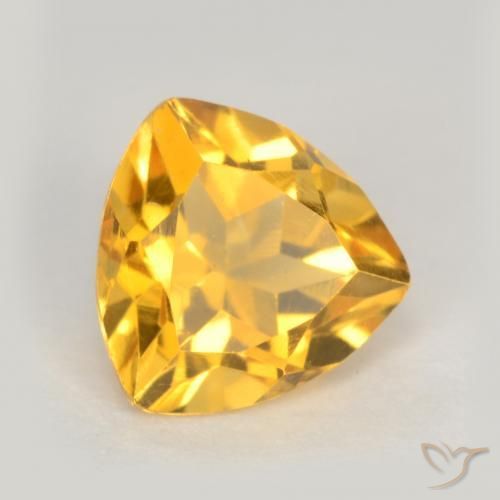 Citrine doré naturelle trillion, 1,10 ct, VS