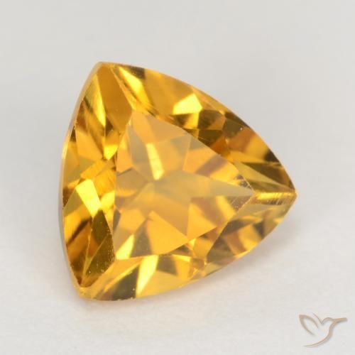 Citrine Doré foncé naturelle Trillion, 1.21 ct, VS