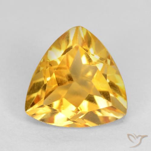 Citrine Doré vif naturelle Trillion, 1.11 ct, VS