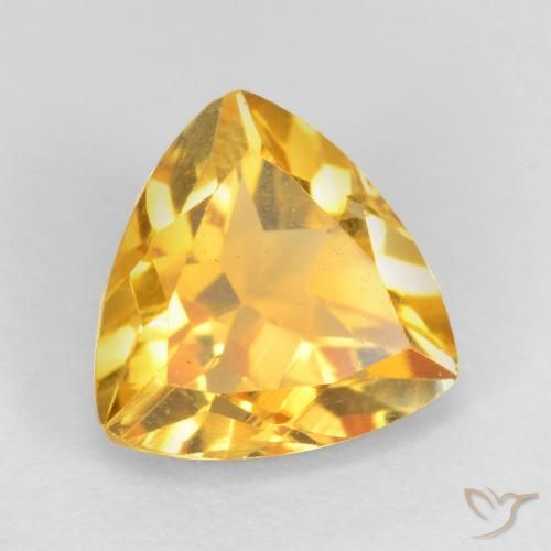 Citrine Doré vif naturelle Trillion, 1.11 ct, VS