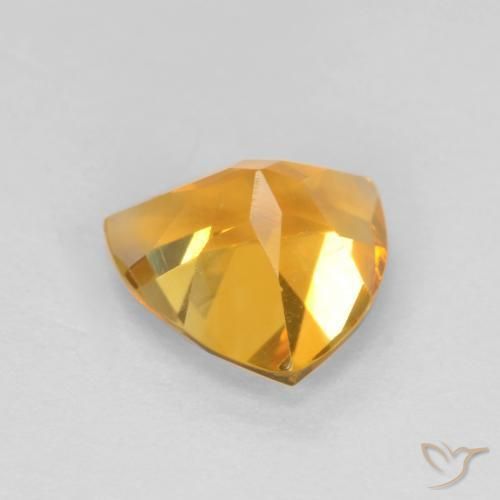Citrine Doré foncé naturelle Trillion, 0.98 ct, VS