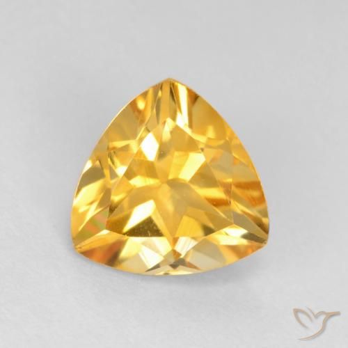 Citrine Or moyen naturelle Trillion, 1.21 ct, VS