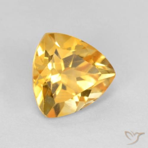 Citrine Or moyen naturelle Trillion, 1.21 ct, VS