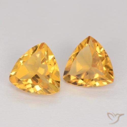 Achetez naturel 1.94ct Orange Doré Citrine gems, Trillion, En provenance Brésil chez GemSelect. En stock, livraison internationale!