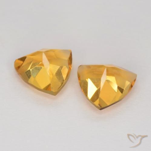Achetez naturel 1.94ct Orange Doré Citrine gems, Trillion, En provenance Brésil chez GemSelect. En stock, livraison internationale!