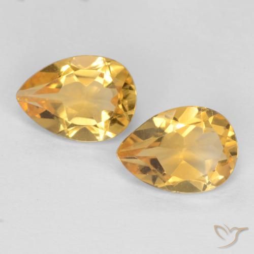 Shop natural 1.25ct Orange doré profond Citrine gems, En forme de poire, from Brésil at GemSelect. In stock, global shipping!