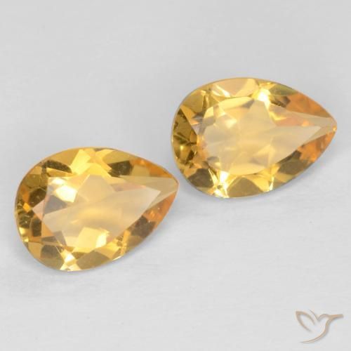 Shop natural 1.25ct Orange doré profond Citrine gems, En forme de poire, from Brésil at GemSelect. In stock, global shipping!