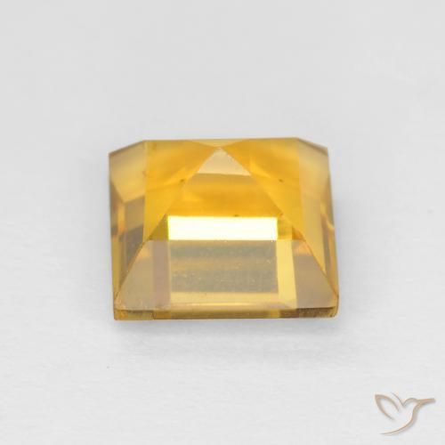 Citrine Doré moyen naturelle Carré, 1.67 ct, VS