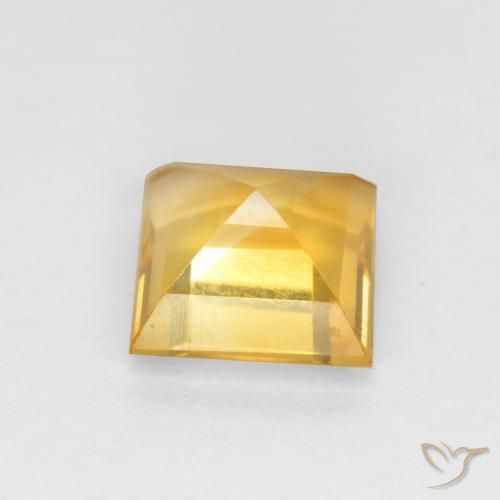 Citrine Orange Doré naturelle Carré, 1.19 ct, VS