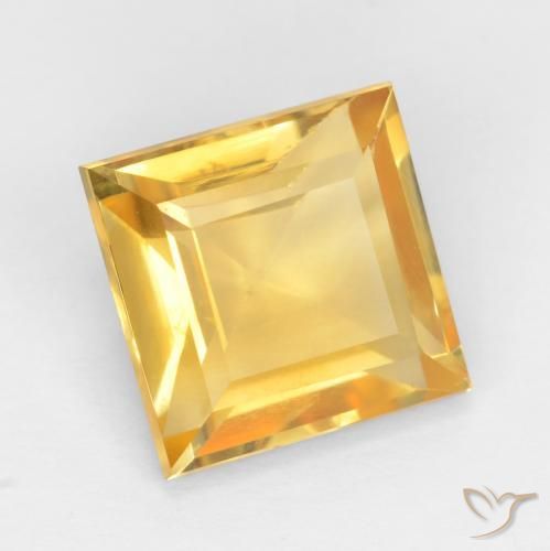 Citrine Or moyen naturelle Carré, 3.19 ct, VS