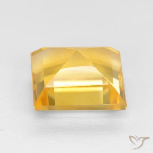 Citrine Or moyen naturelle Carré, 3.19 ct, VS