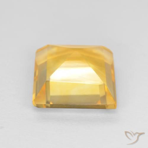Citrine Top Gold naturelle Carré, 3.02 ct, VS