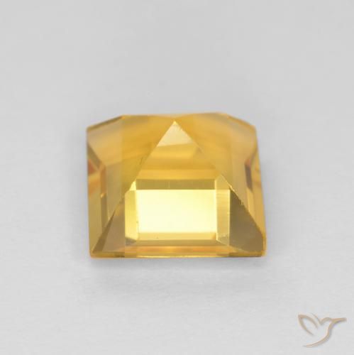 Citrine Doré moyen naturelle Carré, 1.49 ct, VS