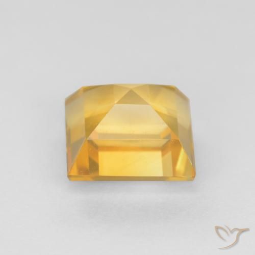 Citrine Or moyen naturelle Carré, 1.46 ct, VS