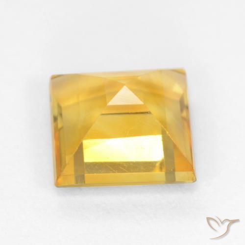 Citrine Orange Doré naturelle Carré, 1.44 ct, VS