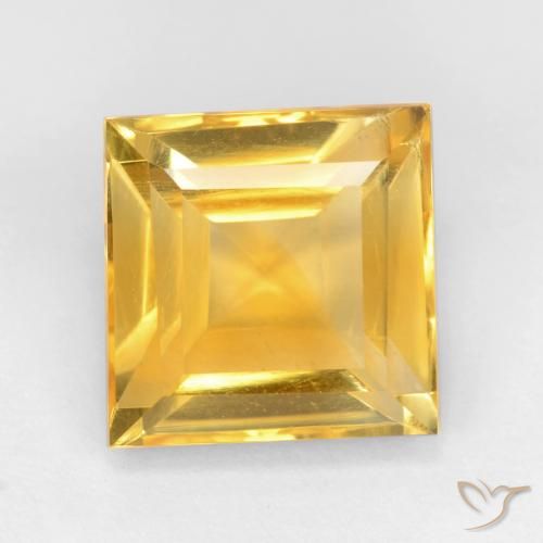 3.54ct Naturel Doré Citrine, Carré, VS