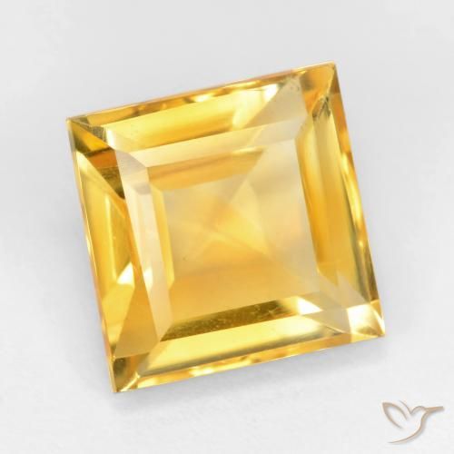 Citrine Doré naturelle Carré, 3.54 ct, VS