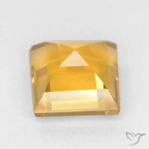 Citrine Orange Doré naturelle Carré, 1.51 ct, VS