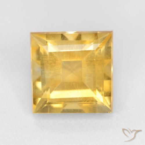 Citrine Or naturelle Carré, 1.42 ct, VS